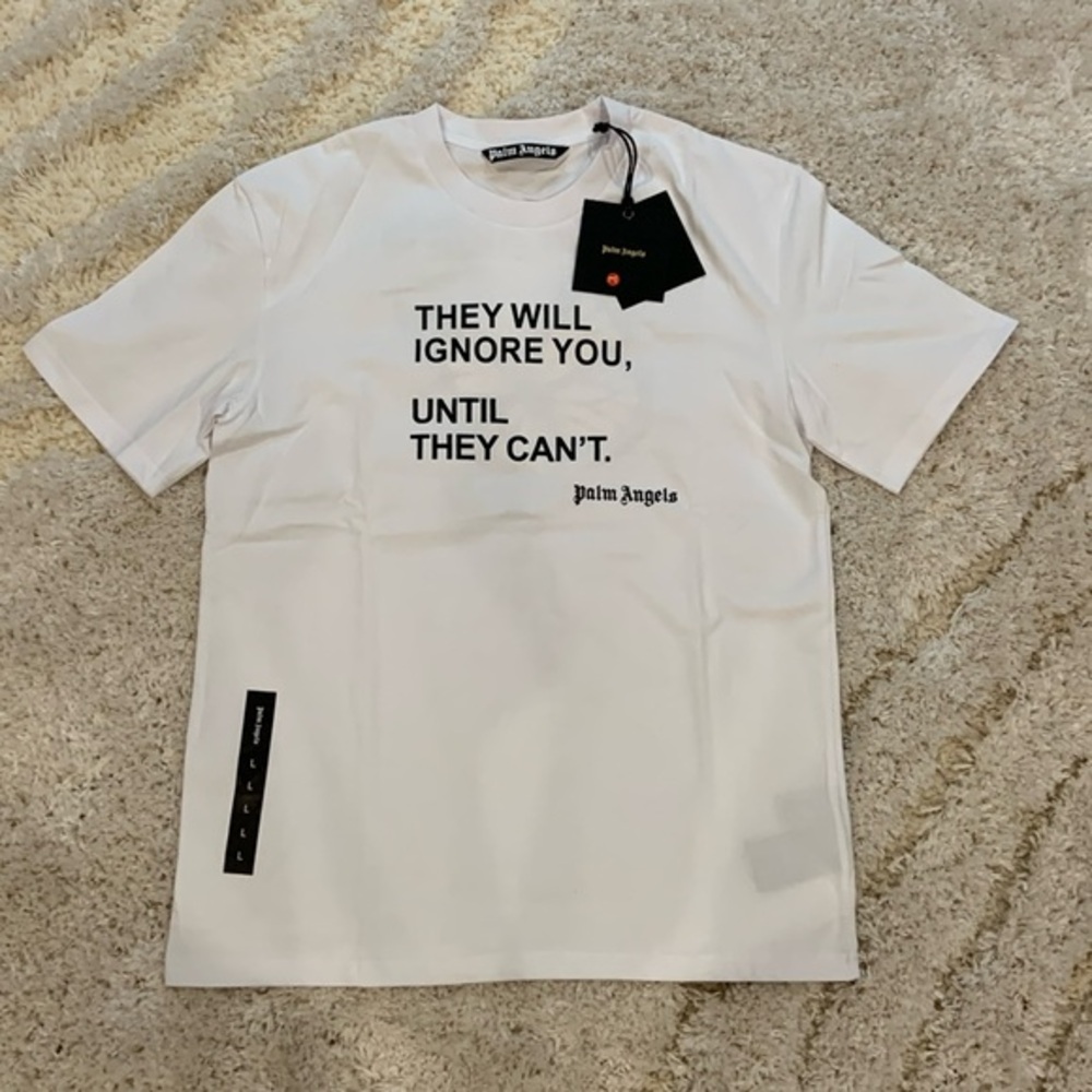 Palm Angels SS23 MILAN Butterfly White T-Shirt Mens Size Large